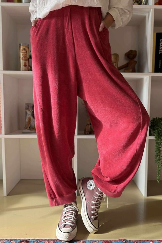 Terry B Classic Relaxed Pant Strawberry Crush